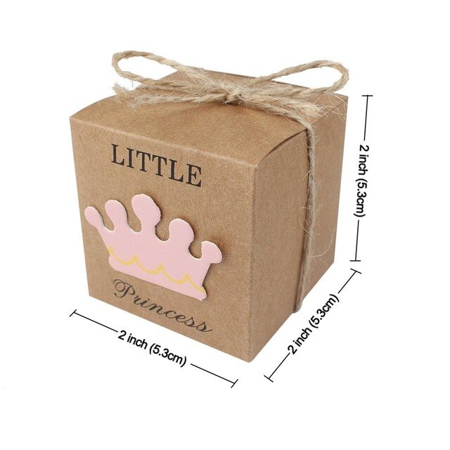 10pcs Kraft Paper Candy Gift Box Heart Crown Bag Gifts