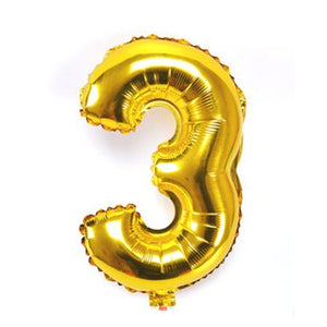32inch Gold Silver Number Foil Balloons