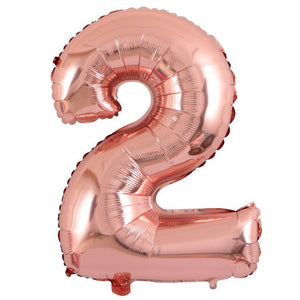32inch Gold Silver Number Foil Balloons