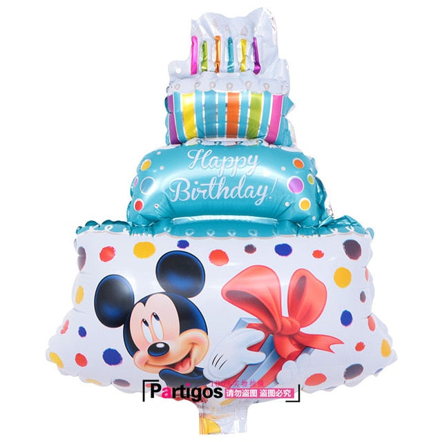 Three layers Birthday cake balloons aluminum foil