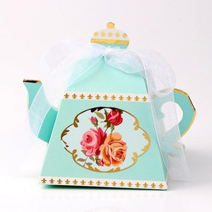 10Pcs Wedding Paper Candy Gift Box -Teapot Candy Bag Gifts