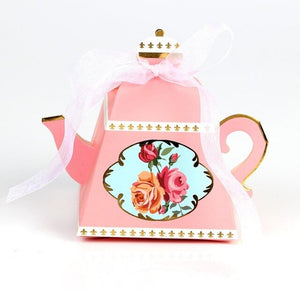 10Pcs Wedding Paper Candy Gift Box -Teapot Candy Bag Gifts
