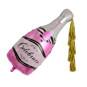 Large Size Champagne Wine Bottle Cup Foil Balloon