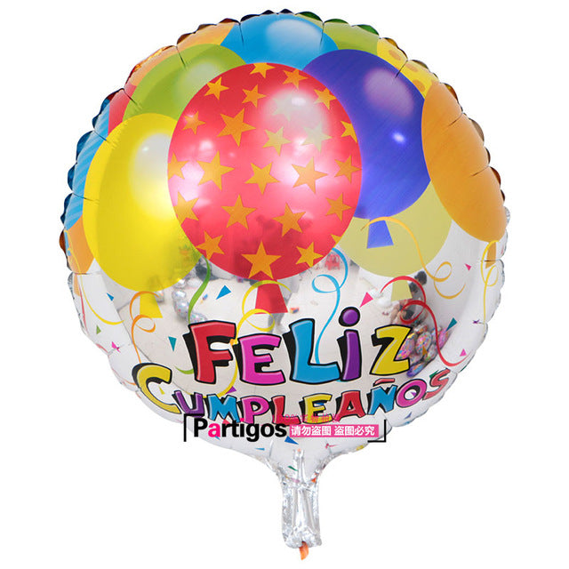 50pcs/lot 18inch happy birthday balloon
