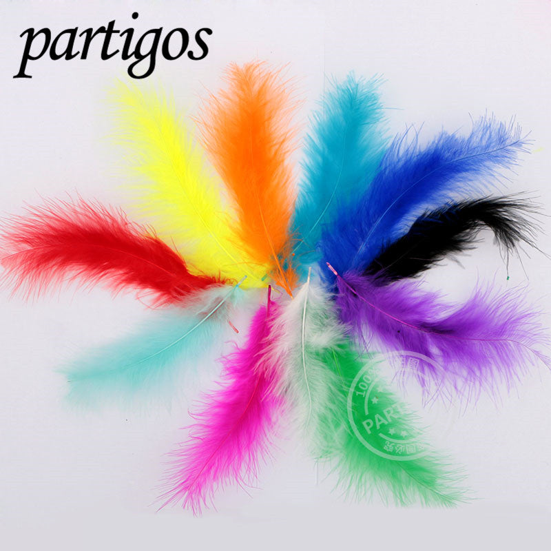 1 pack 20g(100pc) Colorful Nature Feather Balloon Accessories