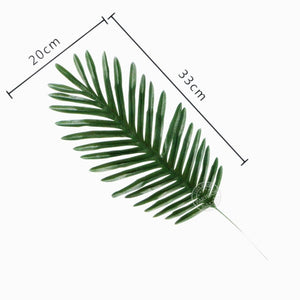 5pcs Fake leaves Green Plastic Artificial leaf Palm leaves Island Style