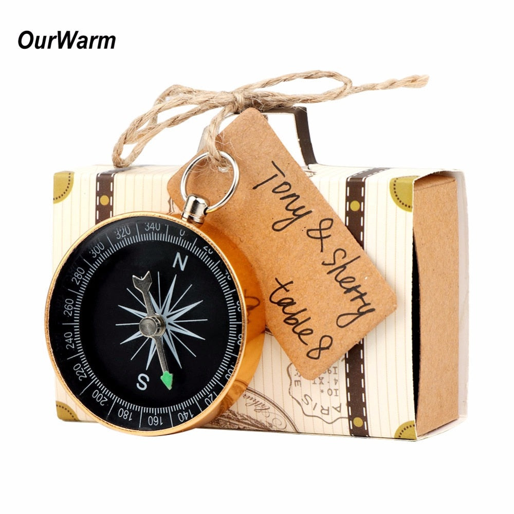 10 pcs Wedding Compass Candy Gift Box