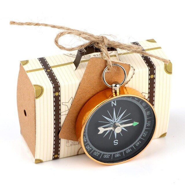 10 pcs Wedding Compass Candy Gift Box